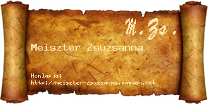Meiszter Zsuzsanna névjegykártya