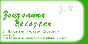 zsuzsanna meiszter business card
